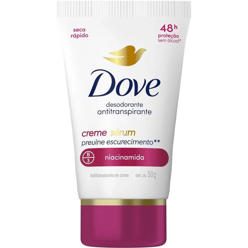 desodorante antitranspirante creme sérum dove niacinamida 50g