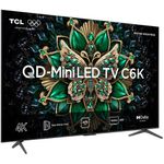smart tv 85" tcl qd mini led 4k 85c6k