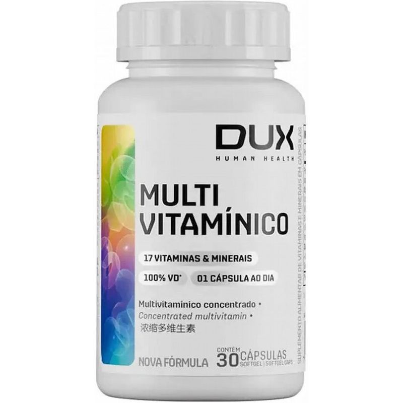 multivitamínico dux nutrition 30 cápsulas