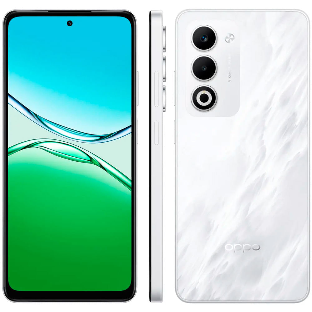 Smartphone Oppo A5 256GB Branco Câmera 50MP Tela 6.67