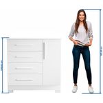 cômoda notável branco e rosa nt5185