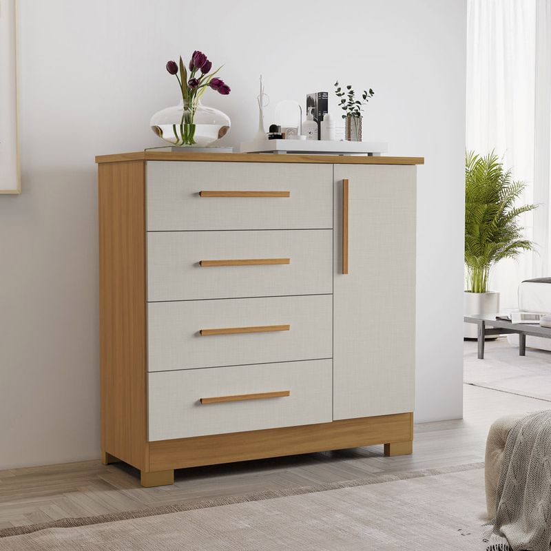 cômoda notável freijó e off white nt5185