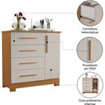 cômoda notável freijó e off white nt5185