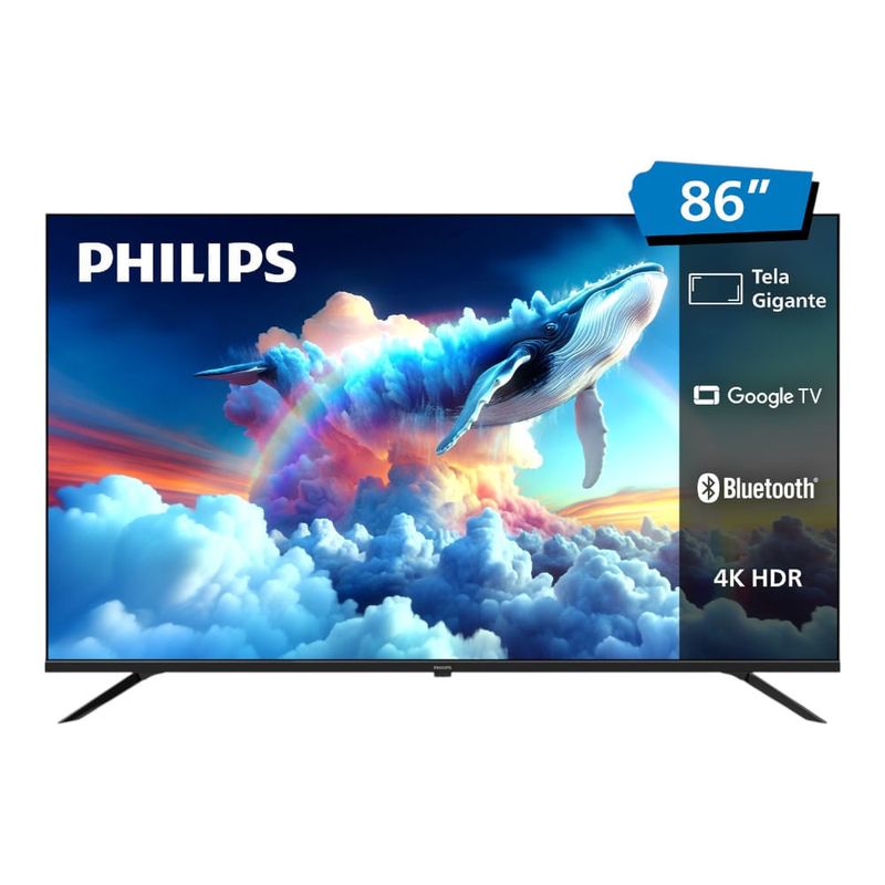 smart tv philips 86 polegadas 4k google tv 86pug7019/78