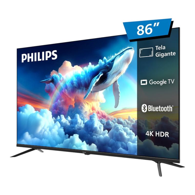 smart tv philips 86 polegadas 4k google tv 86pug7019/78