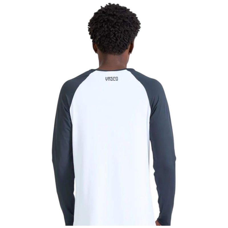 camisa masculina vasco braziline plaga manga longa proteção uv branco m (mp)