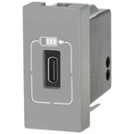 módulo tomada legrand carregador usb-c 1500ma pial plus+ 1m 615097cz cinza (mp)