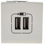 módulo tomada legrand dupla usb carga 2,4a pial plus+ 2m 615089bc branco (mp)