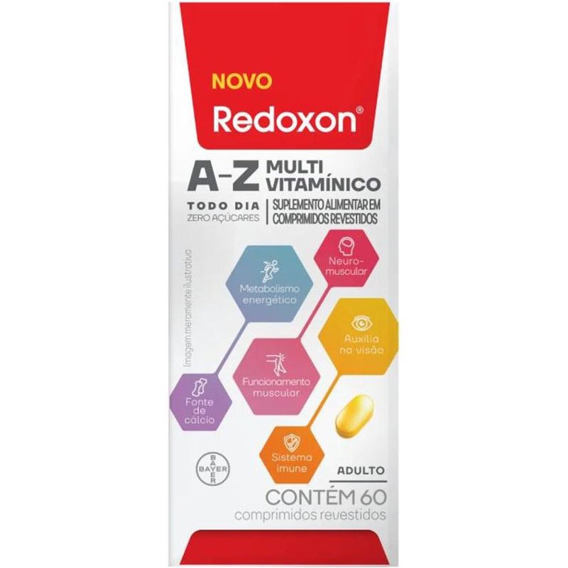 redoxon a-z multivitamínico 60 comprimidos revestidos bayer
