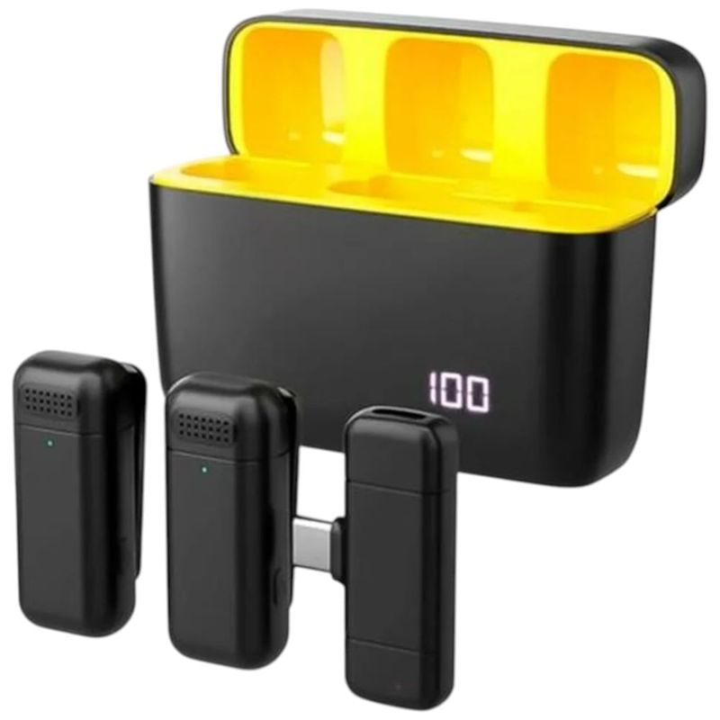 Kit Microfone Onistek 2 Unidades Sem Fio Tipo C