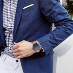 relógio ben nevis analógico laranja e azul a-bi