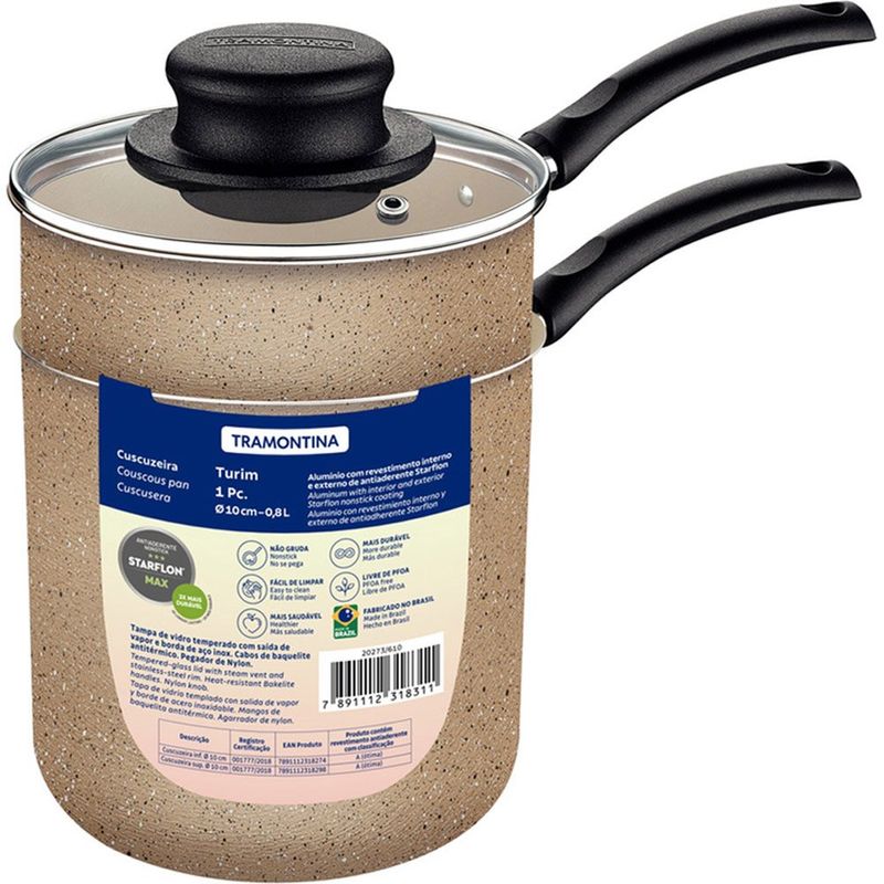 cuscuzeira tramontina 0,8l bege 27815599