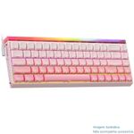 teclado gamer aula com fio 68 teclas rgb rosa a-mbi