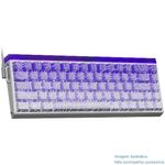 teclado gamer aula com fio 68 teclas rgb roxo a-mbi