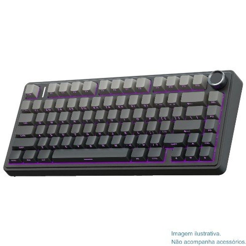 teclado gamer aula sem fio 81 teclas rgb preto a-mbi