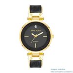 relógio feminino anne klein preto/amarelo a-mbi