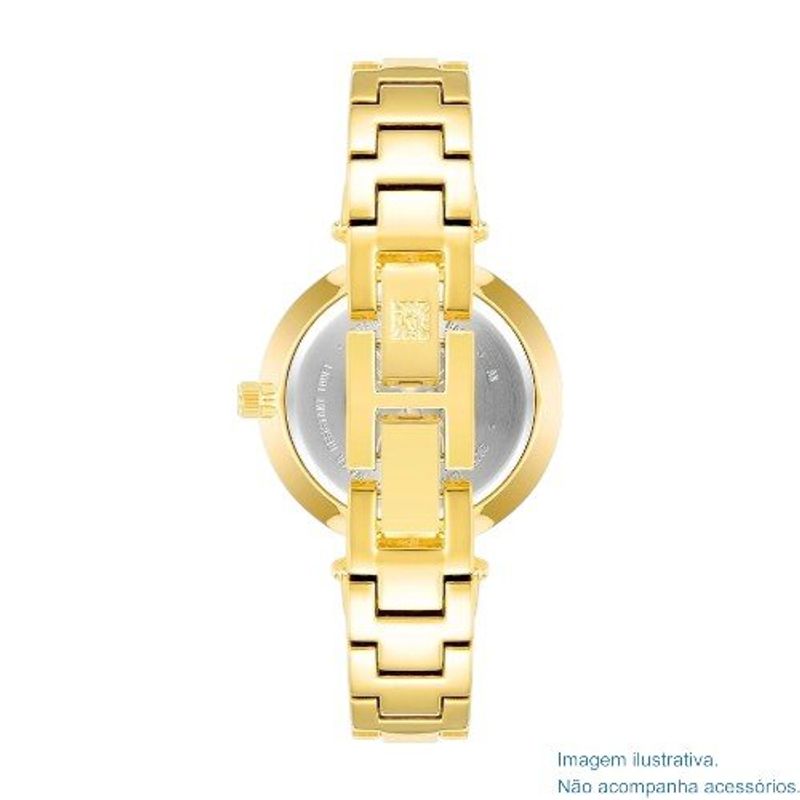 relógio feminino anne klein preto/amarelo a-mbi