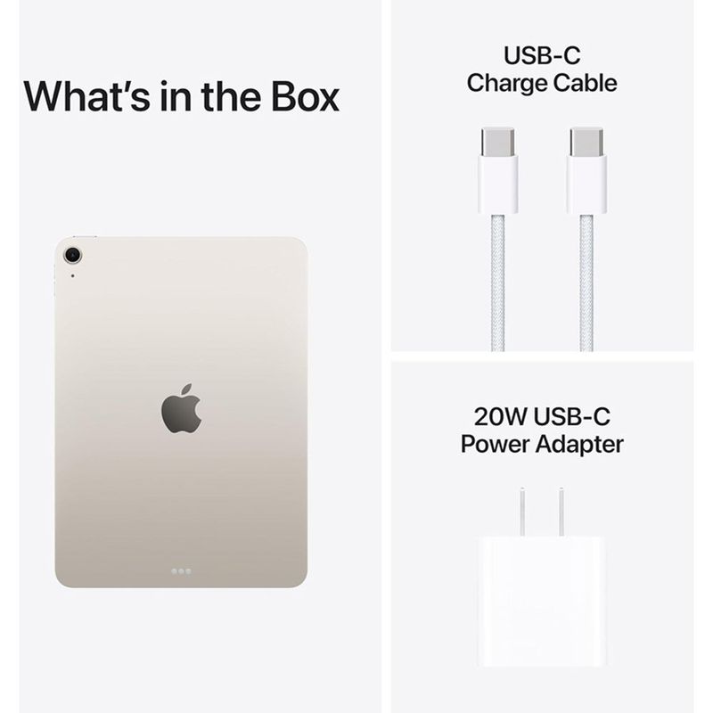 apple ipad air 11 " m3 128 gb starlight branco a-bi