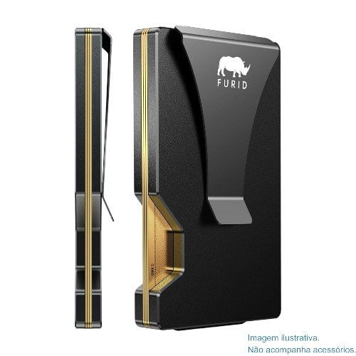 Carteira de Metal Furid com Bloqueio RFID Preto
