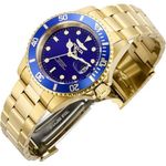 relógio invicta pro diver aço inoxidável dourado a-bi