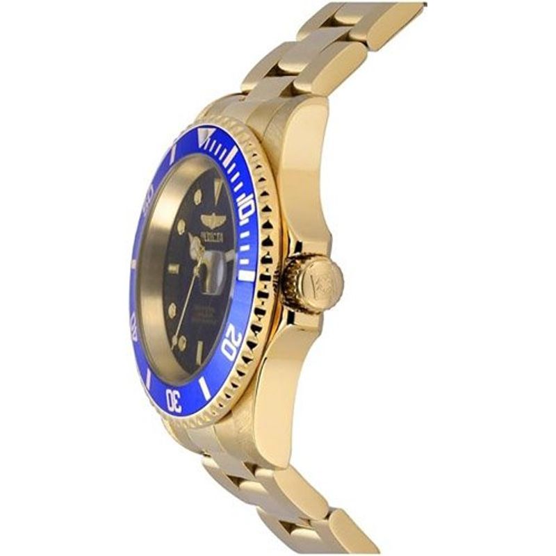 relógio invicta pro diver aço inoxidável dourado a-bi