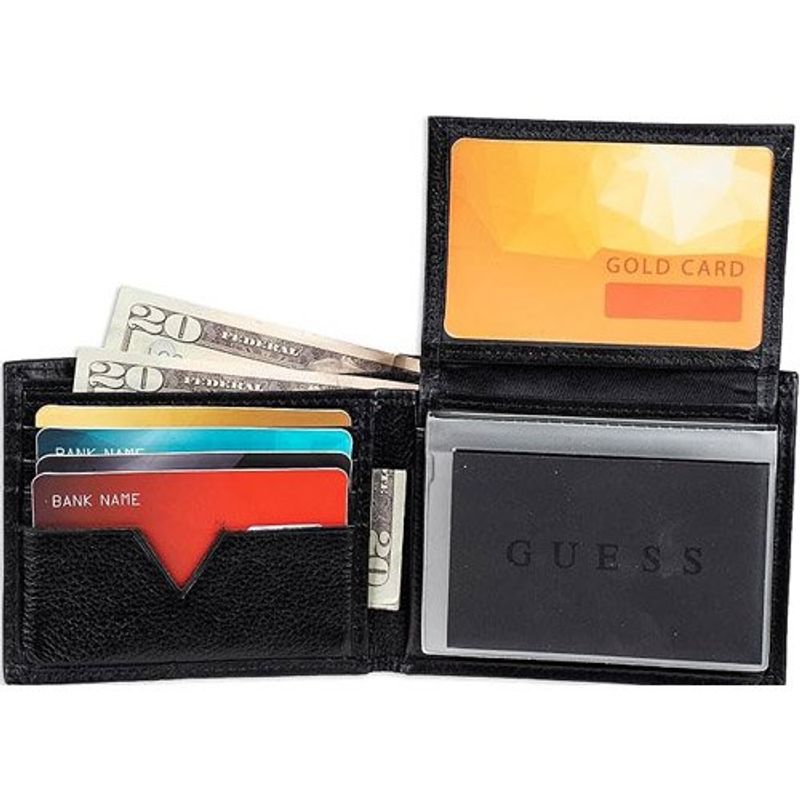 carteira masculina guess classic bifold preto a-bi