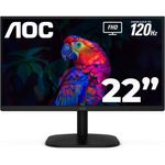 monitor aoc 22" full hd 120hz preto a-mbi