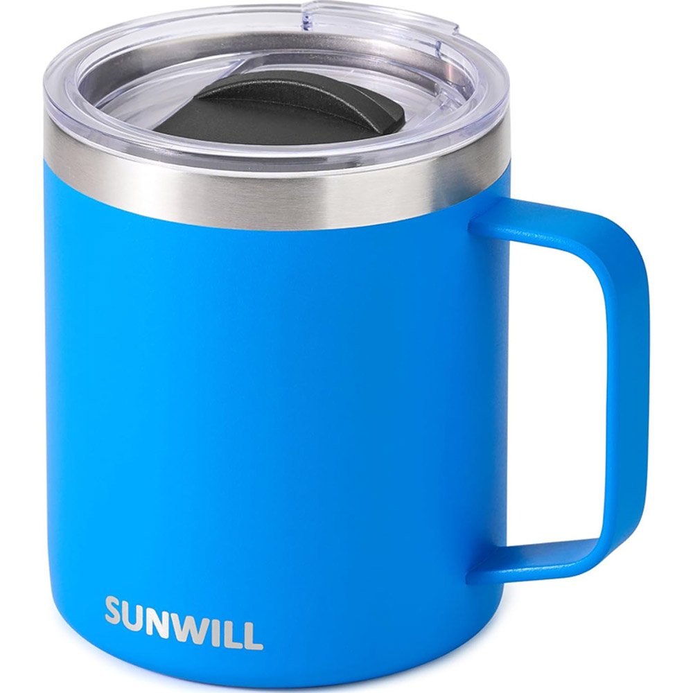 Caneca com Tampa 414ml Sunwill Azul