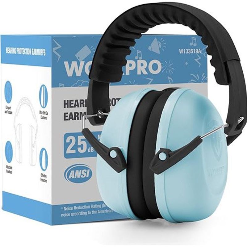 abafador de ouvido infantil workpro nr 25db azul a-mbi