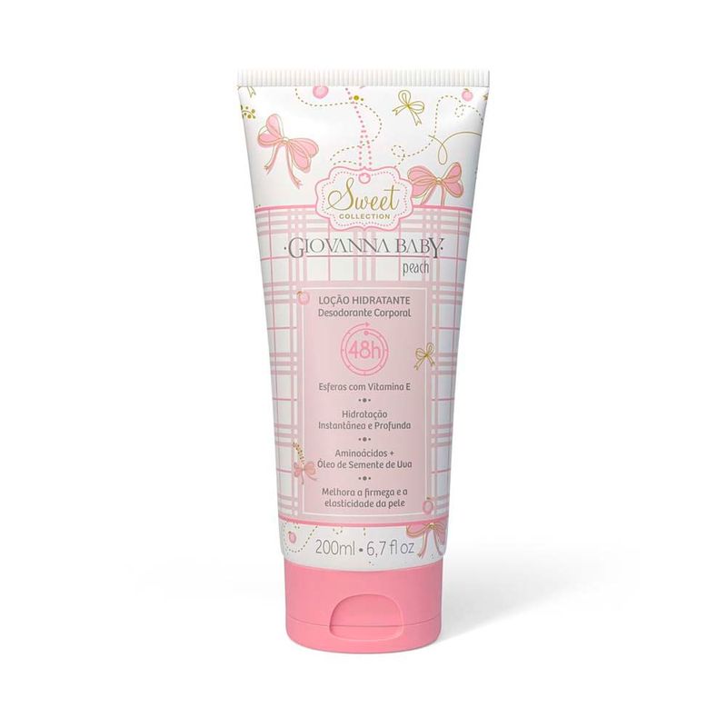 loção hidratante desodorante giovanna baby peach 200ml