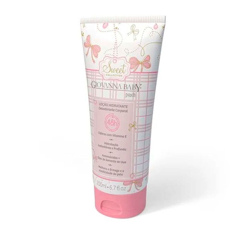 loção hidratante desodorante giovanna baby peach 200ml