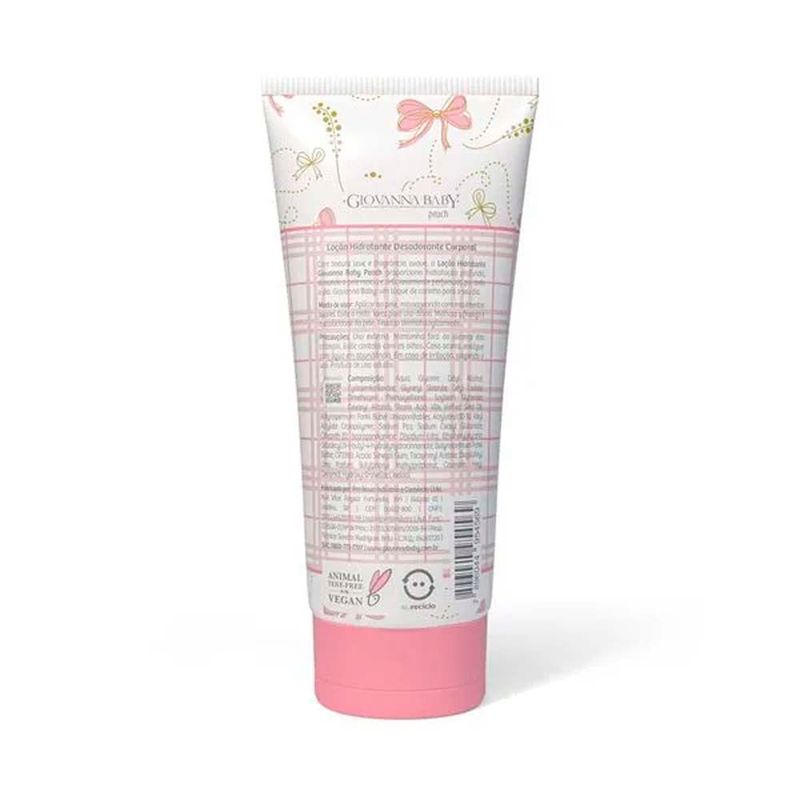 loção hidratante desodorante giovanna baby peach 200ml