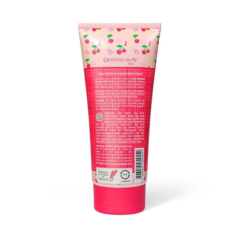 loção hidratante desodorante giovanna baby cherry 200ml