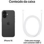 apple iphone 16 128gb preto tela 6.1" ios18