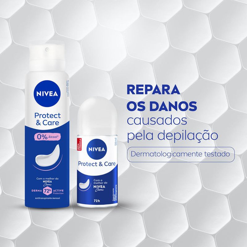 desodorante antitranspirante roll on nivea protect & care 50ml