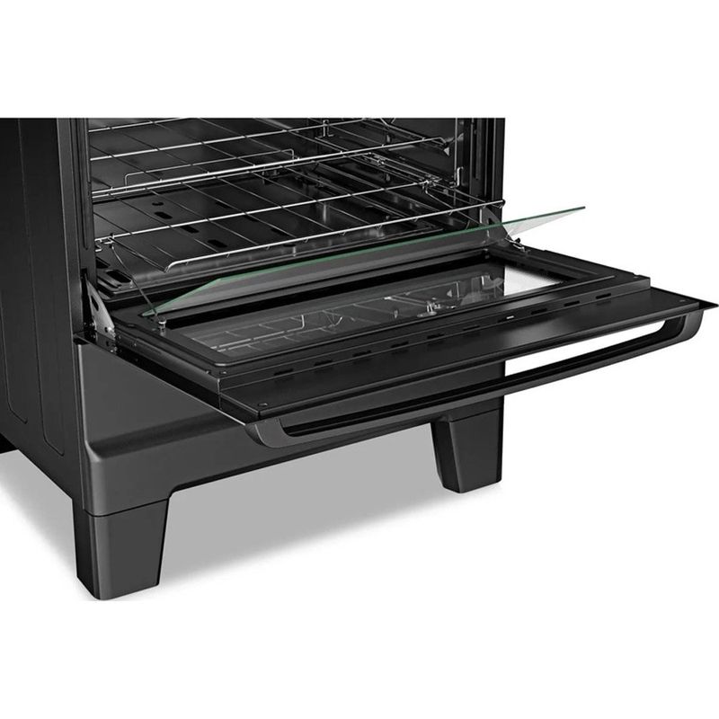 fogão 5 bocas esmaltec ideal master glass preto t5vfp