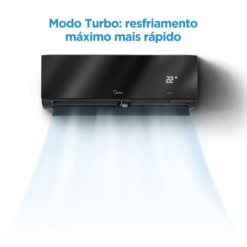 ar-condicionado split inverter 24.000 btus midea xtreme save black 42mgvqi24m5/38mgvqi24m5