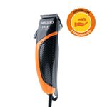 máquina de cortar cabelo mallory smart power preto e laranja
