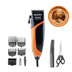máquina de cortar cabelo mallory smart power preto e laranja