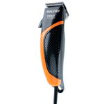 máquina de cortar cabelo mallory smart power preto e laranja