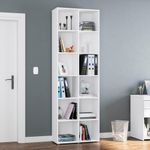 estante multifuncional politorno caracol 12 nichos mdp branco 2342