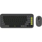 teclado e mouse logitech sem fio pop grafite