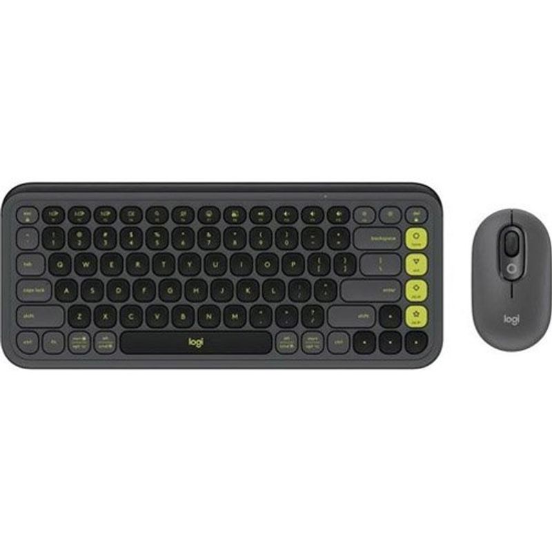 teclado e mouse logitech sem fio pop grafite