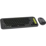 teclado e mouse logitech sem fio pop grafite