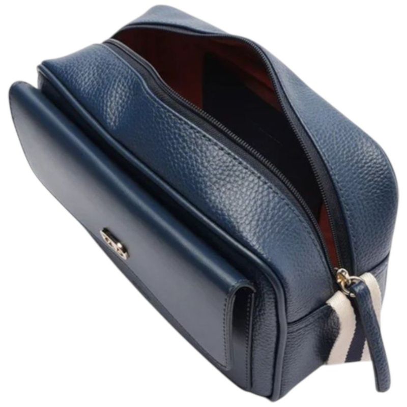 bolsa anacapri tiracolo média bolso frontal azul 23x9x15cm c5000201600002uun (mp)