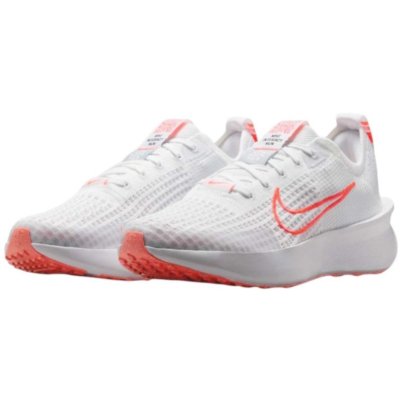 tênis de corrida feminino n° 34 nike interact run branco laranja 265870 (mp)