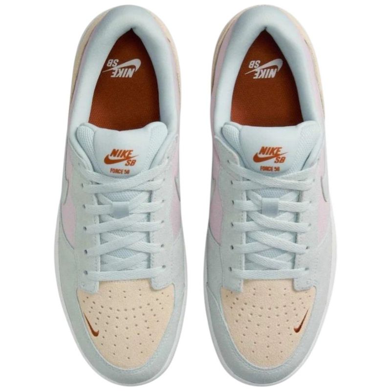 tênis skateboarding feminino n° 37 nike sb force 58 cinza rosa 267658 (mp)