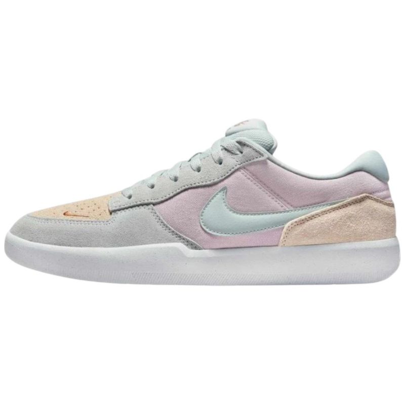 tênis skateboarding feminino n° 37 nike sb force 58 cinza rosa 267658 (mp)