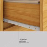 guarda-roupa 6 portas 2 gavetas baumon autazes cor cinamomo com off white 63220