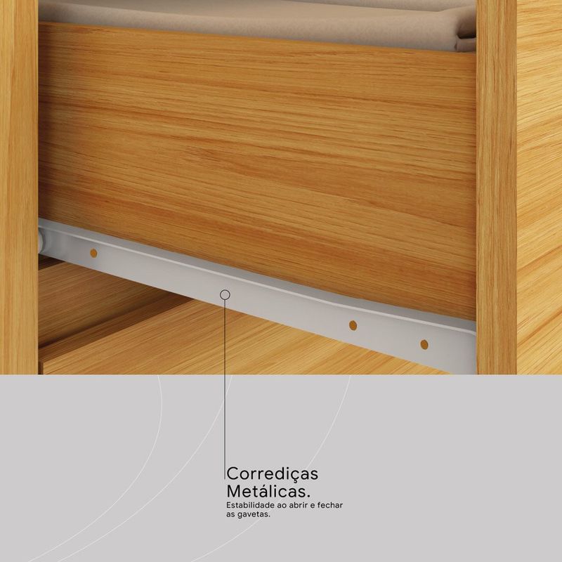 guarda-roupa 6 portas 2 gavetas baumon autazes cor cinamomo com off white 63220